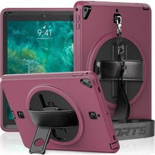 Marsilyan  iPad 5 Air 9.7 Kılıf Strap-C Otterbox Tablet Kapak - Mürdüm