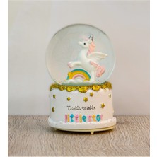 Normadia Renkli Unicorn Rainbow Kar Küresi, Eğlenceli ve Şık Dekorasyon Parçası