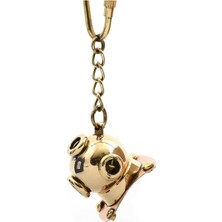 Özbience Parlak Pirinç Dalgıç Başlıklı Anahtarlık, Dayanıklı ve Şık Tasarım