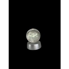Normadia Kristal Cam 3D LED Pilli Kar Küresi, Dekoratif Gece Lambası
