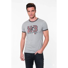 MTM My The Mall Giyim Berrak Erkek  43 Baskılı T-Shirt 1038