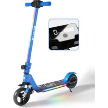 Çocuk Elektrikli Scooter 130W – LED Işıklı, Amortisörlü (Dizlik & Dirseklik Hediye) – Distribütör Garantili