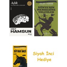 Can Yayınları Açlık + Dünyanın Merkezine Yolculuk + Siyah Inci Hediye