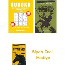 Olimpos Yayınları Sudoku Dünyanın En Sevilen Bulmacası 15 + Dünyanın Merkezine Yolculuk + Siyah Inci Hediye