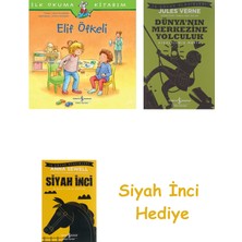 İş Bankası Kültür Yayınları Elif Öfkeli - Ilk Okuma Kitabım + Dünyanın Merkezine Yolculuk + Siyah Inci Hediye