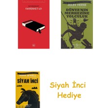 İthaki Yayınları Fahrenheit 451 + Dünyanın Merkezine Yolculuk + Siyah Inci Hediye
