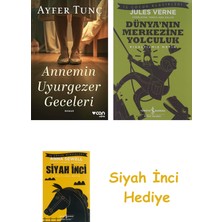 Can Yayınları Annemin Uyurgezer Geceleri + Dünyanın Merkezine Yolculuk + Siyah Inci Hediye