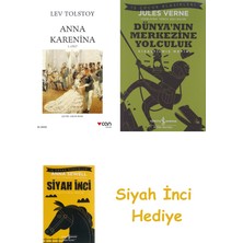 Can Yayınları Anna Karenina (2 Cilt Takım) + Dünyanın Merkezine Yolculuk + Siyah Inci Hediye