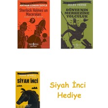 İş Bankası Kültür Yayınları Sherlock Holmes’un Maceraları: Kısaltılmış Metin + Dünyanın Merkezine Yolculuk + Siyah Inci Hediye