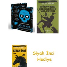 İndigo Kitap Işıklar Söndüğünde - Karanlığa Doğru 1 + Dünyanın Merkezine Yolculuk + Siyah Inci Hediye