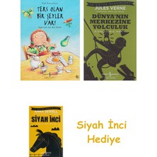 İş Bankası Kültür Yayınları Ters Olan Bir Şeyler Var!: Eğlenceli Ara-Bul Kitabı + Dünyanın Merkezine Yolculuk + Siyah Inci Hediye