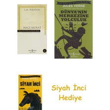 İş Bankası Kültür Yayınları Hacı Murat + Dünyanın Merkezine Yolculuk + Siyah Inci Hediye