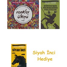 İndigo Kitap Renkler Ülkesi: Hayvanlar / Doğa / Mandala + Dünyanın Merkezine Yolculuk + Siyah Inci Hediye