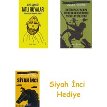 Alfa Yayınları Tatlı Rüyalar: Psiko-Absürt Romantik Komedi + Dünyanın Merkezine Yolculuk + Siyah Inci Hediye