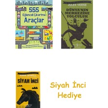 Altın Kitaplar 555 Eğlenceli Çıkartma - Araçlar + Dünyanın Merkezine Yolculuk + Siyah Inci Hediye