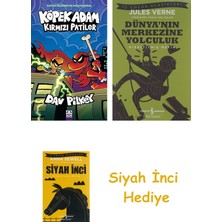 Altın Kitaplar Köpek Adam 12 - Kırmızı Patiler + Dünyanın Merkezine Yolculuk + Siyah Inci Hediye