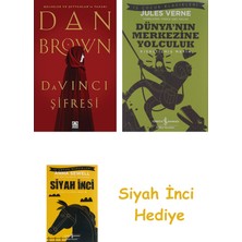 Altın Kitaplar Da Vinci Şifresi + Dünyanın Merkezine Yolculuk + Siyah Inci Hediye