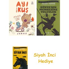 İthaki Yayınları Ayı ile Kuş - Piknik ve Diğer Öyküler + Dünyanın Merkezine Yolculuk + Siyah Inci Hediye