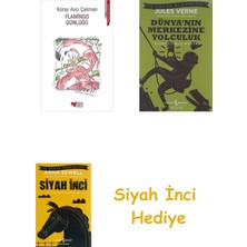 Can Çocuk Yayınları Flamingo Günlüğü + Dünyanın Merkezine Yolculuk + Siyah Inci Hediye