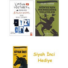 Altın Kitaplar Ünsüz Youtuberın Günlüğü - Cesaret Oyunu + Dünyanın Merkezine Yolculuk + Siyah Inci Hediye