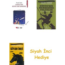 Can Çocuk Yayınları Charlie'nin Büyük Cam Asansörü + Dünyanın Merkezine Yolculuk + Siyah Inci Hediye