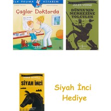 İş Bankası Kültür Yayınları Çağlar Doktorda: Ilk Okuma Kitabım + Dünyanın Merkezine Yolculuk + Siyah Inci Hediye