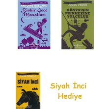 İş Bankası Kültür Yayınları Binbir Gece Masalları: Kısaltılmış Metin + Dünyanın Merkezine Yolculuk + Siyah Inci Hediye