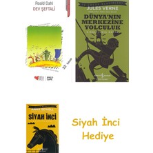 Can Çocuk Yayınları Dev Şeftali + Dünyanın Merkezine Yolculuk + Siyah Inci Hediye