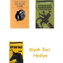 Metis Yayıncılık En Uzak Sahil - Yerdeniz 3 + Dünyanın Merkezine Yolculuk + Siyah Inci Hediye