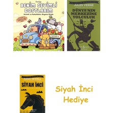 Destek Yayınları Benim Sevimli Dostlarım: Sevimli ve Rahatlatıcı Boyama Kitabı + Dünyanın Merkezine Yolculuk + Siyah Inci Hediye