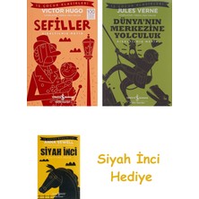 İş Bankası Kültür Yayınları Sefiller (Kısaltılmış Metin) + Dünyanın Merkezine Yolculuk + Siyah Inci Hediye