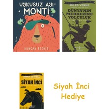 Domingo Yayınevi Uykusuz Ayı Monti + Dünyanın Merkezine Yolculuk + Siyah Inci Hediye