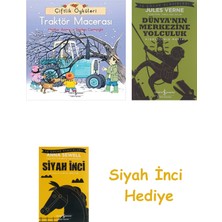 İş Bankası Kültür Yayınları Çiftlik Öyküleri – Traktör Macerası + Dünyanın Merkezine Yolculuk + Siyah Inci Hediye