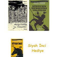 Can Yayınları Morgue Sokağı Cinayetleri : (Kısa Klasik) + Dünyanın Merkezine Yolculuk + Siyah Inci Hediye
