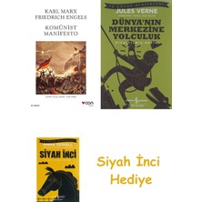 Can Yayınları Komünist Manifesto + Dünyanın Merkezine Yolculuk + Siyah Inci Hediye