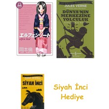 Marmara Çizgi Elfen Lied Cilt 8 + Dünyanın Merkezine Yolculuk + Siyah Inci Hediye