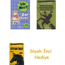 İş Bankası Kültür Yayınları Zor Sınav - Işte Mert!: Zaman Yönetimi + Dünyanın Merkezine Yolculuk + Siyah Inci Hediye