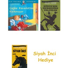 İş Bankası Kültür Yayınları Çağlar Karanlıktan Korkmuyor: Ilk Okuma Kitabım + Dünyanın Merkezine Yolculuk + Siyah Inci Hediye