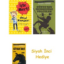 İş Bankası Kültür Yayınları Işte Mert! - Okul Konseri: Özgüven + Dünyanın Merkezine Yolculuk + Siyah Inci Hediye