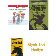 İş Bankası Kültür Yayınları Elif'in Dişi Sallanıyor: Ilk Okuma Kitabım + Dünyanın Merkezine Yolculuk + Siyah Inci Hediye