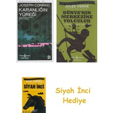İş Bankası Kültür Yayınları Karanlığın Yüreği + Dünyanın Merkezine Yolculuk + Siyah Inci Hediye