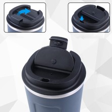 Özbience Paslanmaz Çelik Vakumlu Termos Kupa, Isı Yalıtımlı ve Kapaklı Tasarım