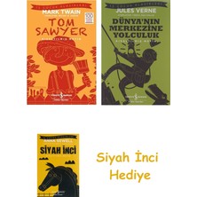 İş Bankası Kültür Yayınları Tom Sawyer (Kısaltılmış Metin): Iş Çocuk Klasikleri 100 Temel Eser + Dünyanın Merkezine Yolculuk + Siyah Inci Hediye