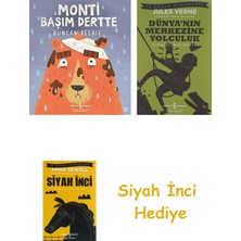 İş Bankası Kültür Yayınları Monti Başım Dertte + Dünyanın Merkezine Yolculuk + Siyah Inci Hediye