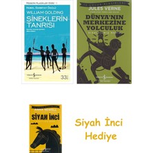 İş Bankası Kültür Yayınları Sineklerin Tanrısı: Modern Klasikler Serisi + Dünyanın Merkezine Yolculuk + Siyah Inci Hediye