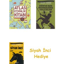 Domingo Yayınevi Atlas Etkinlik Kitabı + Dünyanın Merkezine Yolculuk + Siyah Inci Hediye