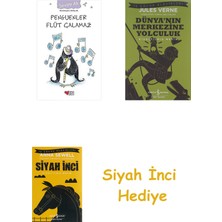 Can Çocuk Yayınları Penguenler Flüt Çalamaz + Dünyanın Merkezine Yolculuk + Siyah Inci Hediye