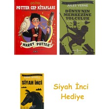 Yapı Kredi Yayınları Potter Cep Kitapları - Harry Potter (Ciltli) + Dünyanın Merkezine Yolculuk + Siyah Inci Hediye
