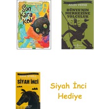 Altın Kitaplar Son Kara Kedi + Dünyanın Merkezine Yolculuk + Siyah Inci Hediye