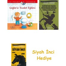 İş Bankası Kültür Yayınları Çağlar'ın Tuvalet Eğitimi - Ilk Okuma Kitabım + Dünyanın Merkezine Yolculuk + Siyah Inci Hediye